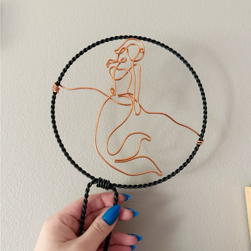 Wire Art Mermaid Plant Trellis
